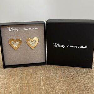Disney x Baublebar Mickey Mouse Heart Earrings Cubic Zirconia